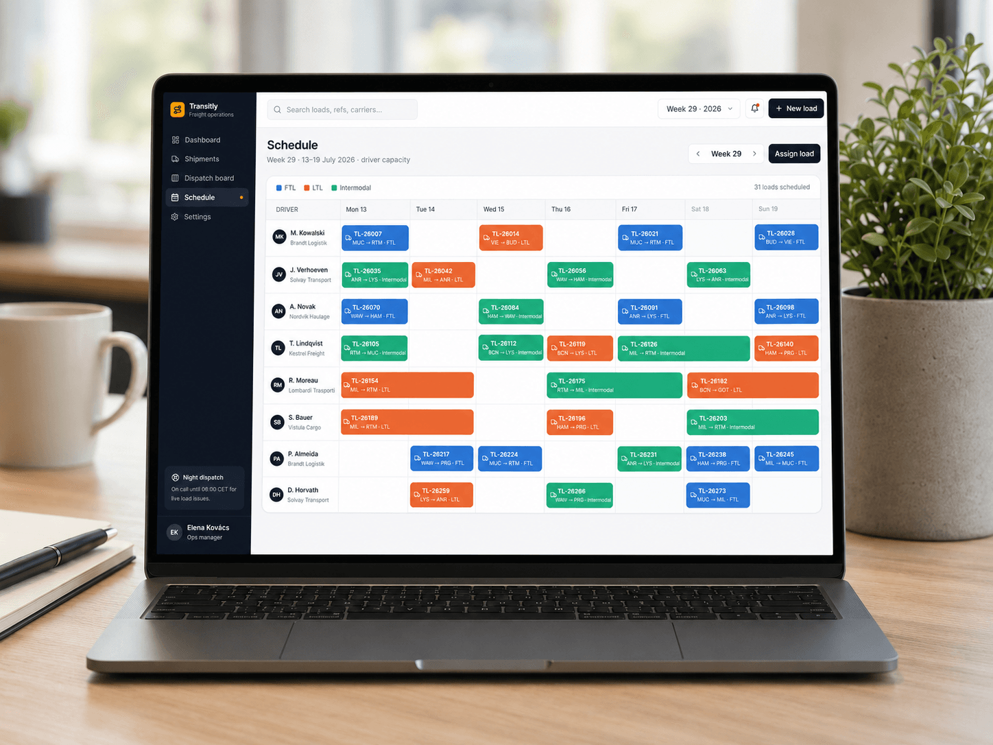 Visibility, planning, and dispatch control platform
